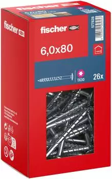 Fischer PowerFast II WTP Spanplattenschraube 6,0x80 Tellerkopf TX30 (577828)