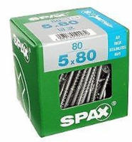Spax - Edelstahlschraube, 5 X 80 Mm, 80 St&uuml;ck, Teilgewinde, Senkkopf, T-star...