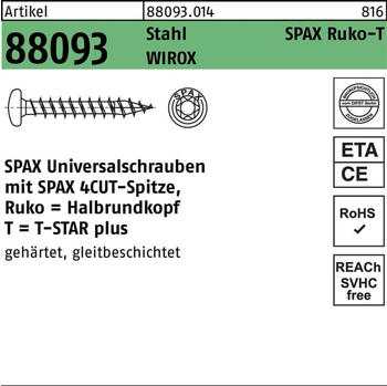 Spax International Spax Senkkopfschraube T-STAR plus 4,5 x 25 (200 Stück)