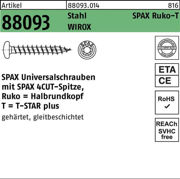 Spax Senkkopfschraube T-STAR plus 5 x 20 (200 Stück)