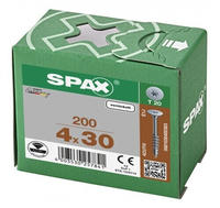 SPAX Korpusschraube T-STAR plus Teilgewinde - Stahl vernickelt - 4,0x30
