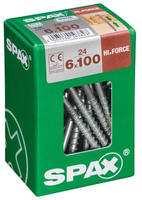 Spax Hi.force, 6 X 100 Mm, 24 St&uuml;ck, Teilgewinde, Tellerkopf, T-star Plus T30,...
