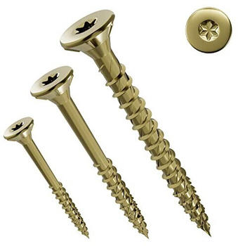 Jet-Fast 35x35mm 500 Stück Duo-Senkkopf SelbstbohrspitzeTX Gelb Verzinkt Cut-Spitze