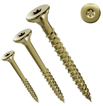 Jet-Fast 45x60 mm 200 Stück Duo-Senkkopf Selbstbohrspitze TX Gelb Verzinkt Cut-Spitze