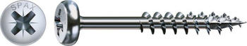 Spax Universalschraube 5 x 50 mm 6 Stück Teilgewinde Halbrundkopf Kreuzschlitz Z2 4CUT WIROX (4231010500501)