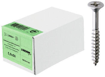 E-NORMpro Spanplattenschraube Edelstahl Senkkopf A2 TG PZD 6 x 70/42 KP 50 Stück)