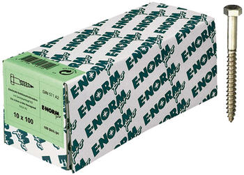 E-NORMpro Sechskant-Holzschraube DIN 571 Edelstahl A2 6 x 80 mm (100 Stück)