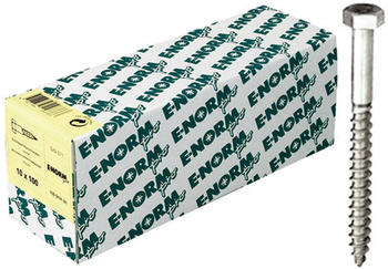 E-NORMpro Sechskant-Holzschraube DIN 571 Stahl galvanisch verzinkt 12 x 240 mm (25 Stück)