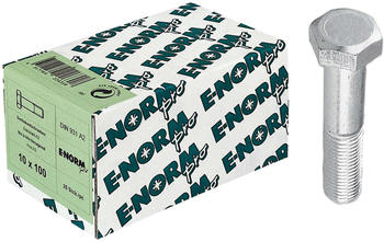 E-NORMpro Sechskantschraube / Maschinenschraube DIN 931 Edelstahl A2 M8 x 60 mm (100 Stück)