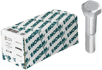 E-NORMpro Sechskantschraube / Maschinenschraube DIN 931 8.8 galvanisch verzinkt M16 x 60 mm (50 Stück)
