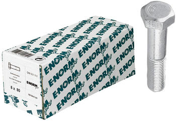E-NORMpro Sechskantschraube / Maschinenschraube DIN 931 8.8 galvanisch verzinkt M12 x 60 mm (50 Stück)