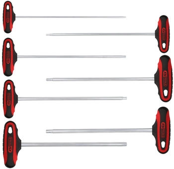 KS Tools ERGOTORQUEplus T-Griff RIBE Winkelstiftschl&uuml;ssel-Satz 7-tlg M4-M10 (158.5050)