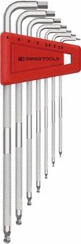 PB Swiss Tools Winkelschraubendreher-Satz mit Kugelkopf, 7-teilig, 1,5-6 mm, im Kunststoffhalter (PB 3212.LH-6)