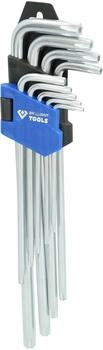 Brilliant-Tools Torx Winkelstiftschl&uuml;ssel-Satz, 9-teilig, lang (BT044019)