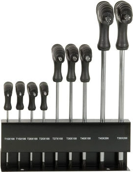 SW-Stahl T-Griff Torx-Sortiment, T10-T50, 9-teilig (31660L)