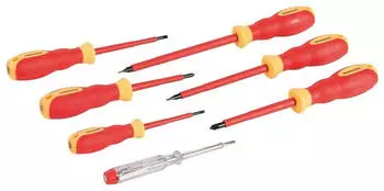 Silverline Tools VDE Schraubenzieher-Set f&uuml;r Elektriker, Soft-Grip, 7-tlg. (928227)