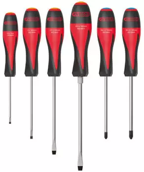 KS Tools ULTIMATE 6-teiliges Schraubendreher-Set Schlitz/PZ (922.6040)