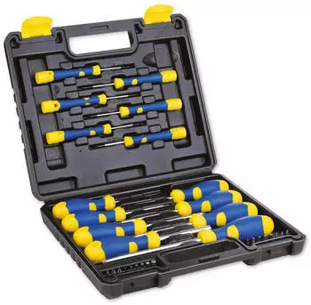 Kinzo Schraubendreher Set 32-teilig mit magnetischer Spitze, inkl. Werkzeugkoffer