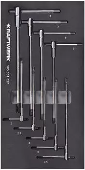 Kraftwerk T-Griff Innensechskant-Set 9-tlg. 20x40 Einlage (105.301.027)
