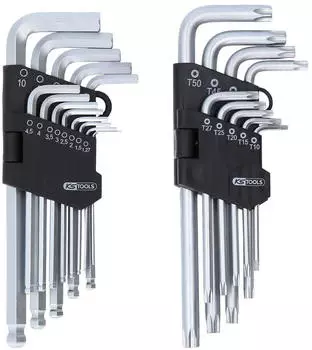 KS Tools Winkelstiftschl&uuml;ssel-Satz Torx, Innensechskant, 22-tlg, lange Ausf&uuml;hrung (151.4000)