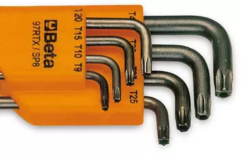 Beta 97RTX/SC8 Torx-Winkelschlüssel-Satz 8-tlg., gebogen, brüniert (000970263)
