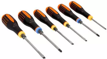 Bahco ERGO Durchsteck-Schraubendreher-Set SL/PZ, 6-teilig (BE-9882TB)
