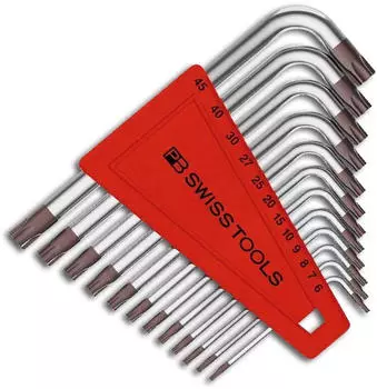 PB Swiss Tools Winkelschraubendreher-Satz im Kunststoffhalter 12-teilig T6-T45