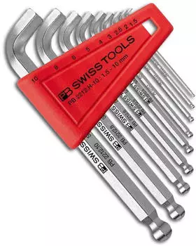 PB Swiss Tools Winkelschraubendreher-Satz im Kunststoffhalter 9-teilig 1,5-10mm (PB 2212.H-10)
