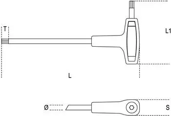 Beta 96TBP Sechskant-Stiftschl&uuml;ssel mit Quergriff und Kugelkopf 3,0mm (96TBP 3)