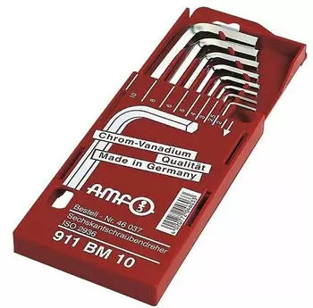 AMF Winkelschraubendrehersatz 911BM 8-tlg. 6KT SW2-10mm in Schiebekassette (46037)
