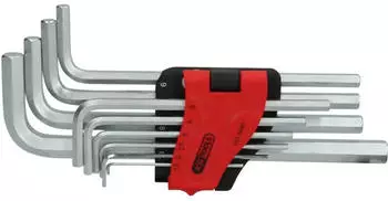 KS Tools Innen-Sechskant Winkelschraubendreher-Set, lang, 10-tlg. (151.5040)