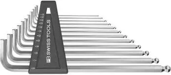 PB Swiss Tools Winkelschraubendreher-Satz im Kunststoffhalter 12-teilig 1/20-5/16" Kugelkopf