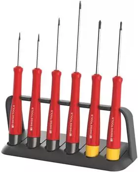 PB Swiss Tools Werkstatt-Schraubendreher-Sortiment Schlitz und Phillips, 6-teilig (8641.)