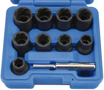 SW-Stahl Spiralnuteneins&auml;tze 1/2 Zoll 10-19mm, 10-teilig (05545L)