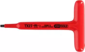 KS Tools T-Griff-Torx-Stiftschl&uuml;ssel mit Schutzisolierung T27, 160mm (117.2416)