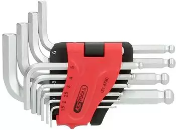 KS Tools Kugelkopf-Innensechskant-Winkelstiftschl&uuml;ssel-Satz 10-tlg. kurz 1,5-10mm (151.4780)