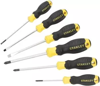 Stanley Cushion Grip Schlitz- und Kreuzschlitz-Schraubendreher-Set, 6-teilig (STHT0-62151)