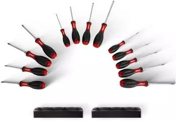 STIER Schraubendreher-Set 15-tlg. mit 2 St&auml;ndern, 3K-Kraft-Griff (906783)