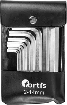 Fortis Winkelschraubendreher-Satz 6-kant, 10-teilig, 2-14mm (4317784729987)
