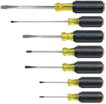 Klein Tools Schraubendrehersatz Schlitz und Kreuzschlitz, 7-teilig (85076)