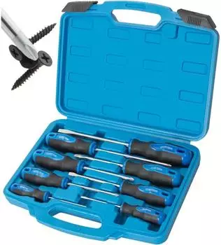 LuxusKollektion Schraubendreher-Set magnetisch, 8-tlg., Kreuzschlitz & Schlitz, Chrom-Vanadium-Stahl