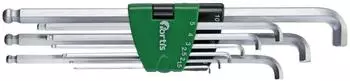 Fortis Winkelschraubendreher-Clip-Satz 1,5-10mm, 9-teilig, Stubby