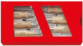 Fortis Schraubendreher-Satz Holzheft 6-tlg. Schlitz/PZ