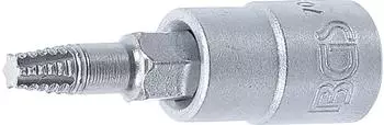 BGS Schraubenausdreher-Bit-Einsatz T20 Innenvierkant 6,3mm (7098-T20)