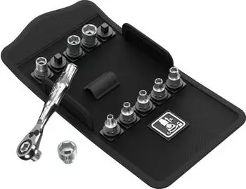 Wera Kraftform Kompakt Zyklop Mini 2 Set 1, Knarre mit Steckschl&uuml;sseleins&auml;tzen 1/4", 11-tlg. (05135021001)