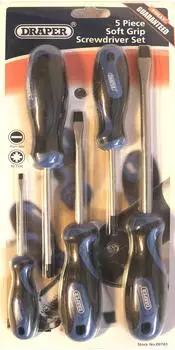 Draper Schraubenzieher-Set mit Soft-Grip, 5-teilig (09783)