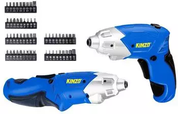 Kinzo Elektrischer Akkuschrauber mit LED & 54-teiligem Bitset (MEQ-EL9130/0011)