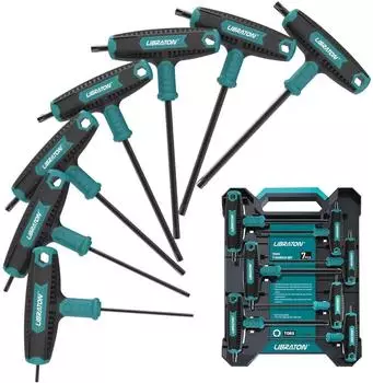 LuxusKollektion T-Griff Torx-Schl&uuml;ssel Set 7-tlg. TX10-TX40 mit Aufbewahrungsbox