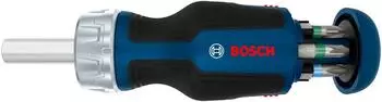 Bosch Stubby-Bit-Ratschenschraubendreher mit Magazin, 6 Bits (1600A039PW)