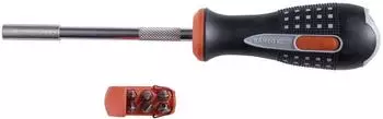 Bahco Ratschenschraubendreher mit magnetischem Bithalter 1/4" (808050)